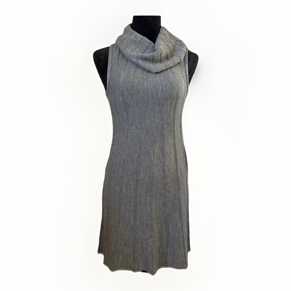 Rebecca Taylor‎ Sweater Dress Women's Size M Gray Sleeveless Sheath Wool Blend